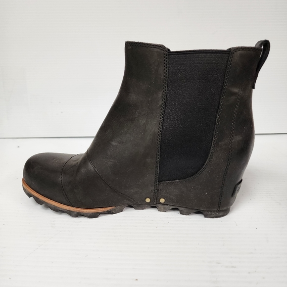 Sorel Women's Lea Wedge Black/Quarry High Top Boot 11 - Picture 8 of 15